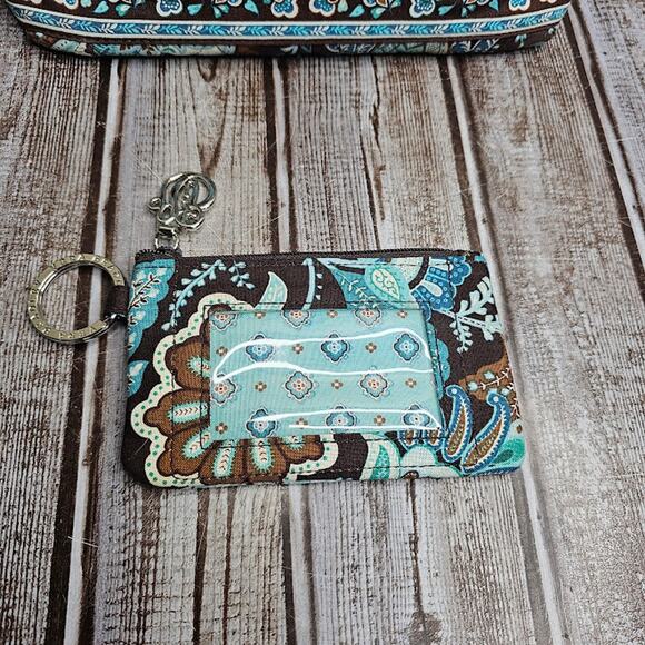 Vera Bradley small toggle tote and wallet set in retired Java blue floral print - Picture 2 of 11